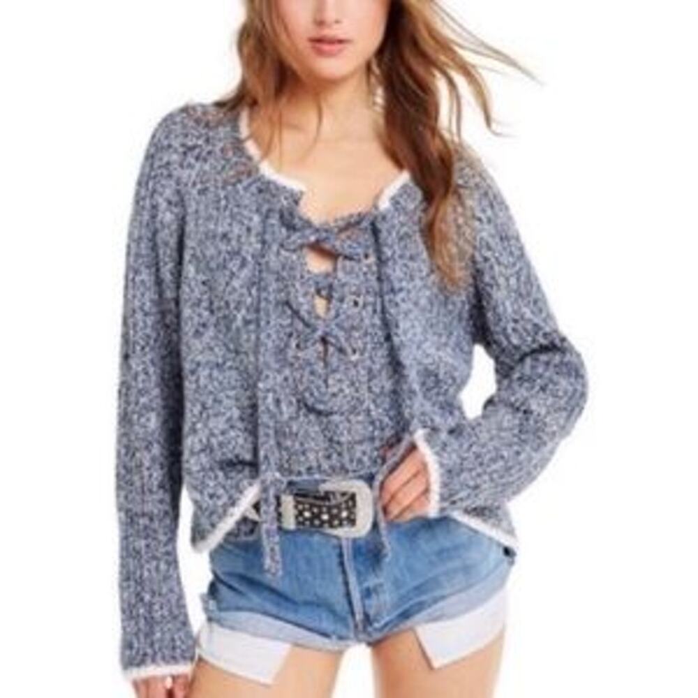 NWT Wildfox Queen Oxford Front Tie Knit Sweater